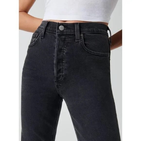 Aritzia Denim Forum Arlo High Rise Waist Straight Leg Button Fly Retro Frayed 29 - Picture 3 of 14
